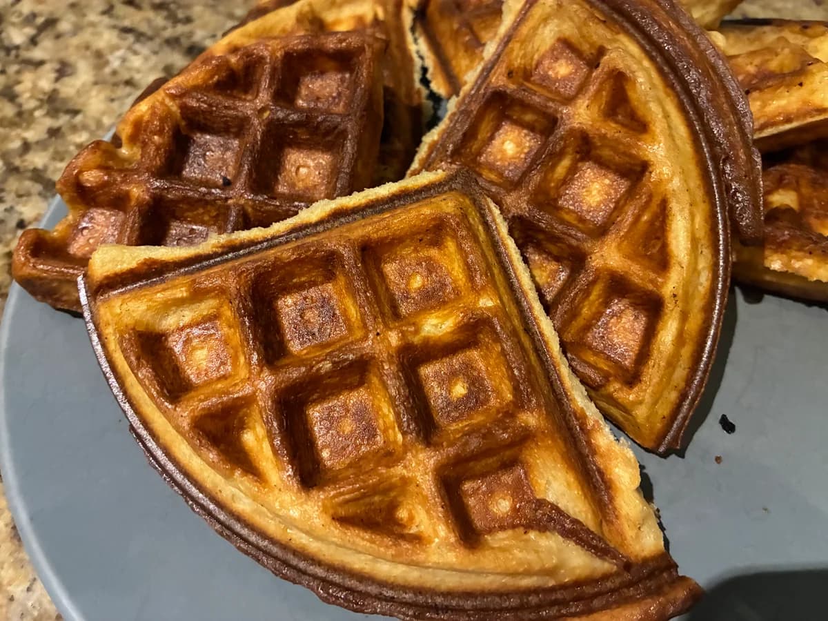 Gaufres avec levure de boulanger